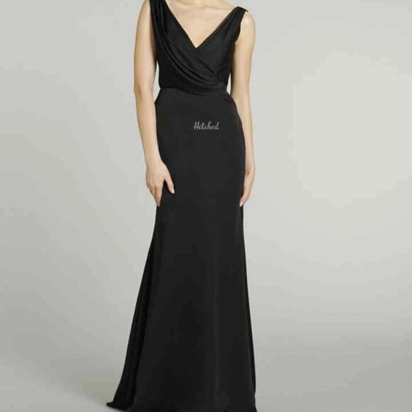 NWT - Noir by Lazaro Navy Draped Backless Evening Gown Size 12 - JLM Couture - Picture 16 of 16